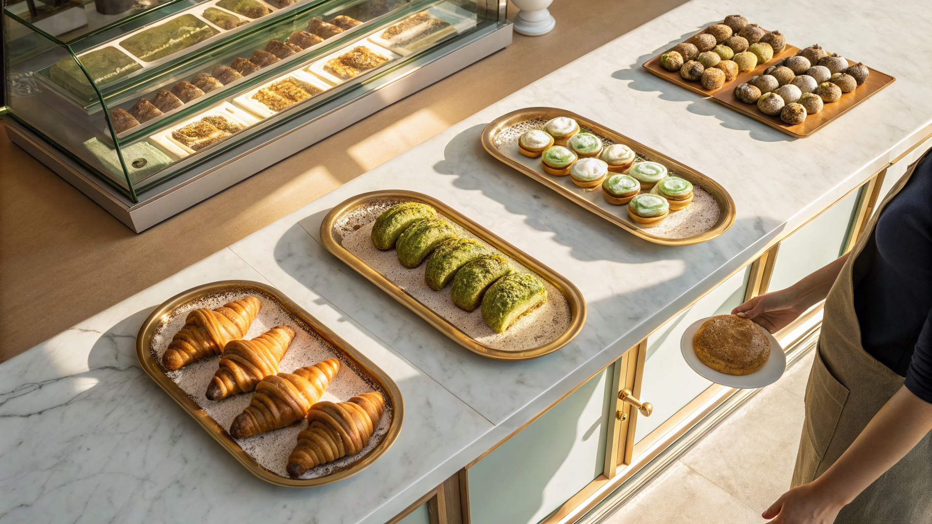 Adore Bakery — pastries, gelato and cakes displayed in the Coventry café