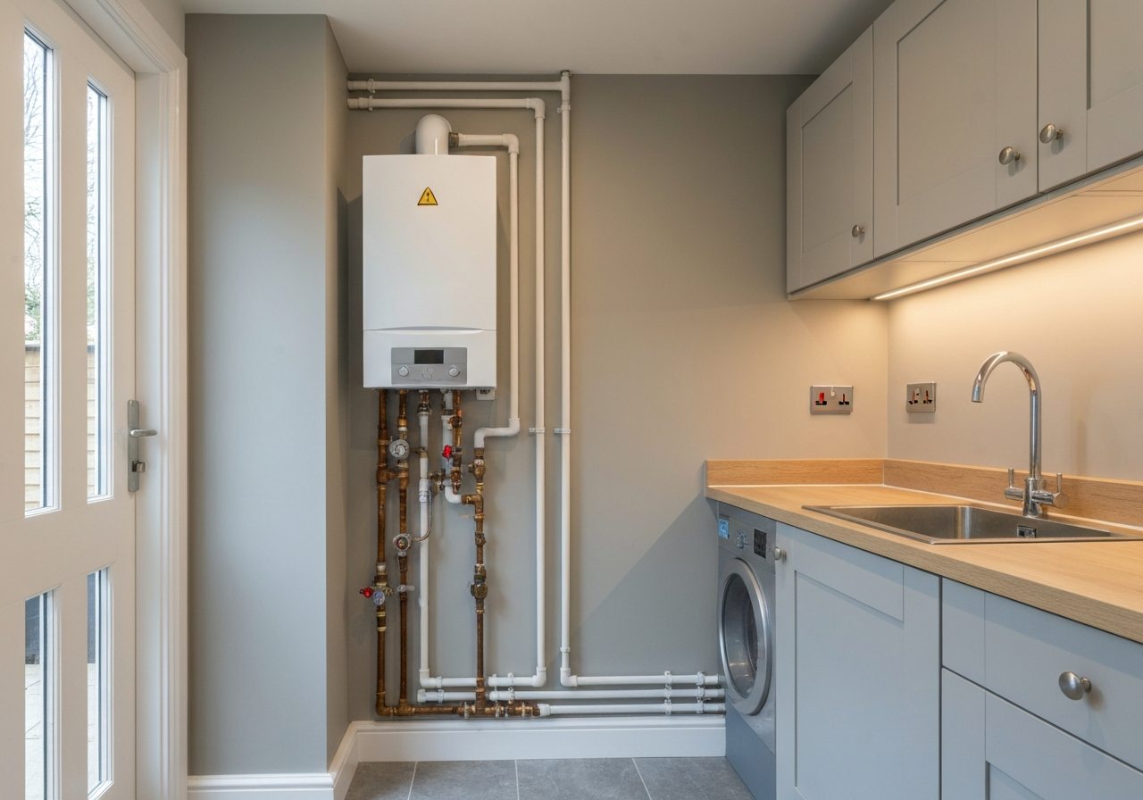 Annual gas boiler service carried out by a Gas Safe registered engineer