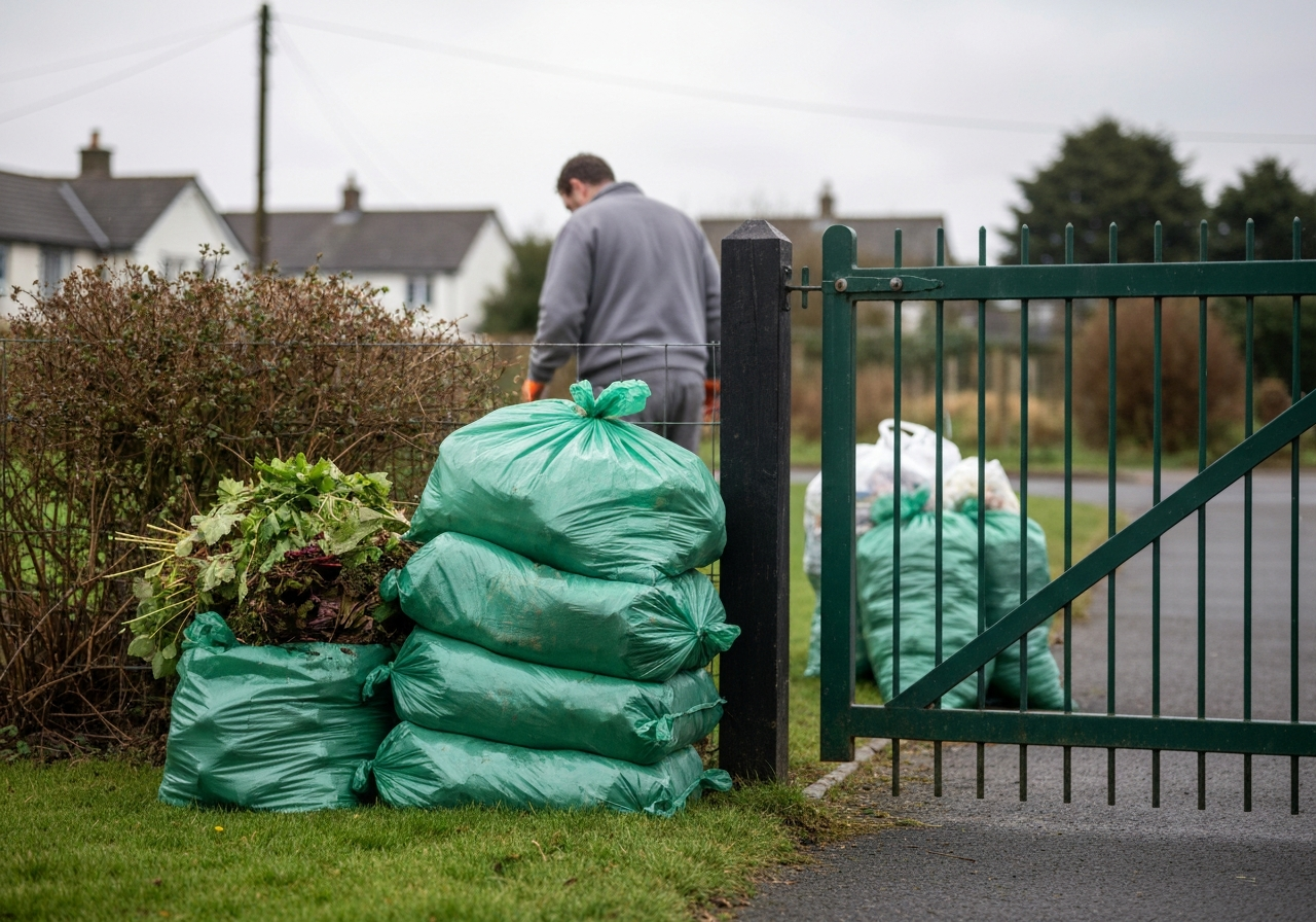 Gardening service — tidy lawn and borders after a garden clearance